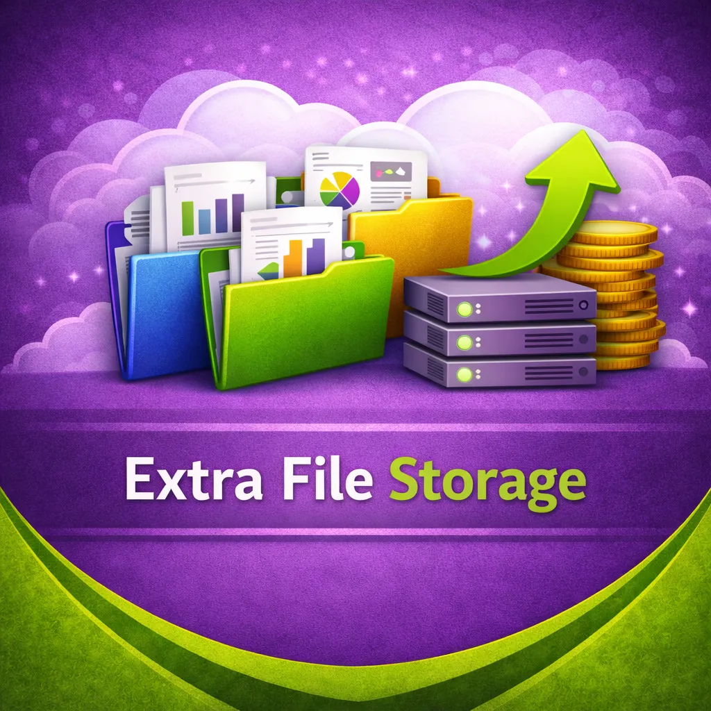 Almacenamiento de archivos adicional (10 GB)